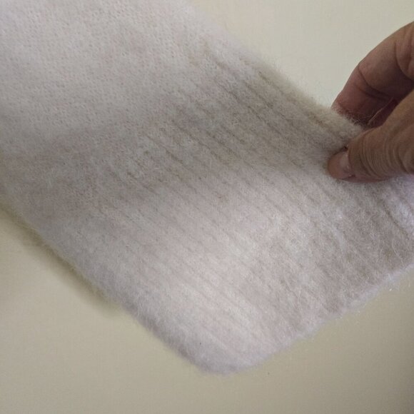 Banana Republic Fairisle Alpaca Blend Sweater S White & Black - Picture 4 of 8